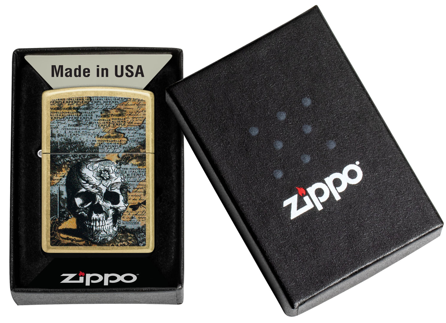 Zippo Motif Crâne Floral (46577)
