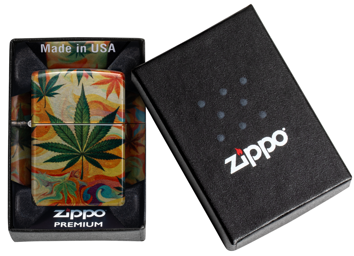 Zippo Psychedelic Leaves