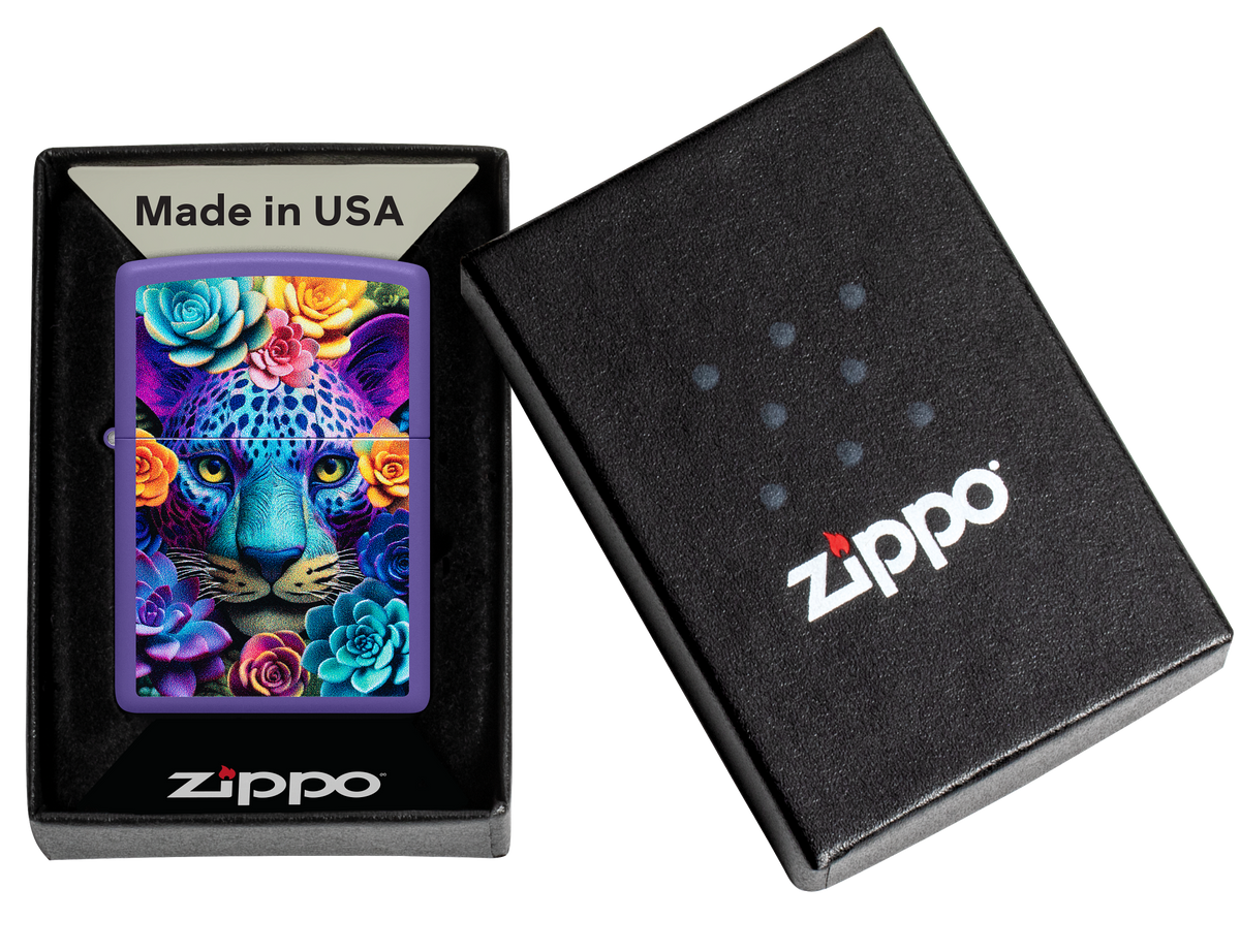 Zippo Floral Leopard
