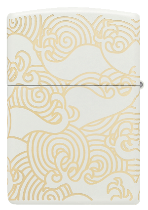 Zippo Waves Design (White Matte 360) (48909)