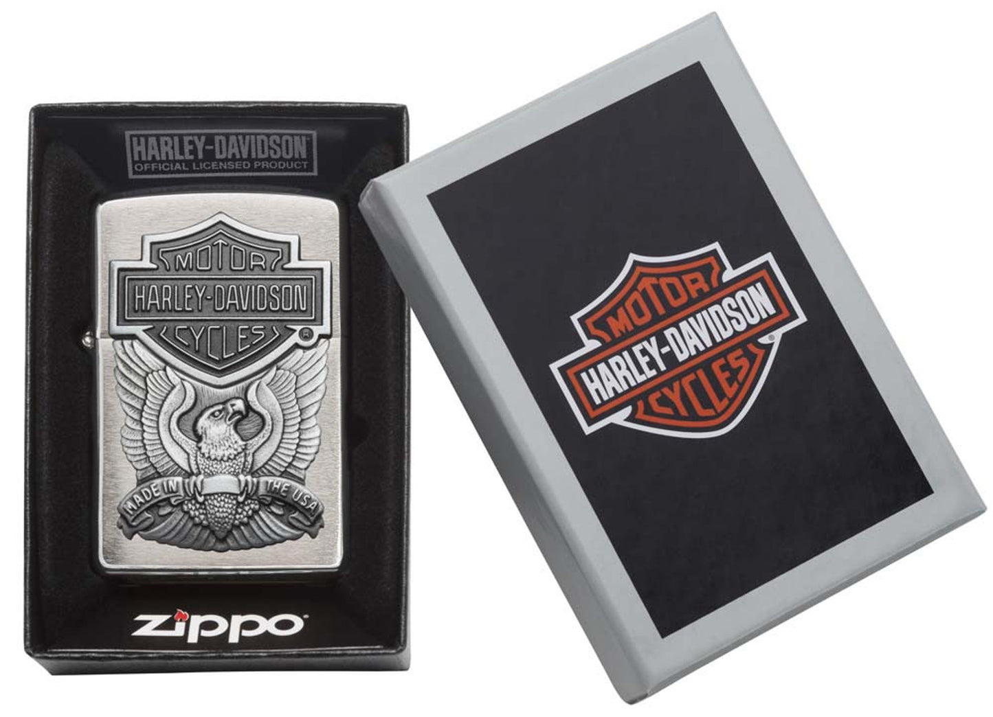 Harley-Davidson® Brushed Chrome freeshipping - Zippo.ca