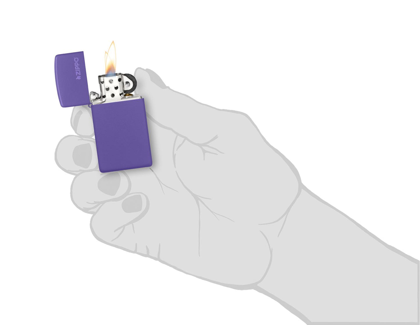 Zippo Slim Purple Matte w/Zippo (1637ZL)