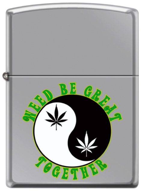 Zippo Leaf Weed Ying & Yang
