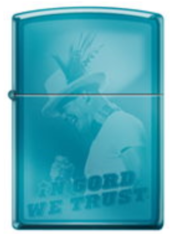 Zippo In Gord We Trust Blue