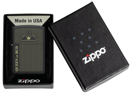 Zippo Black Obsidian Vertical Flame