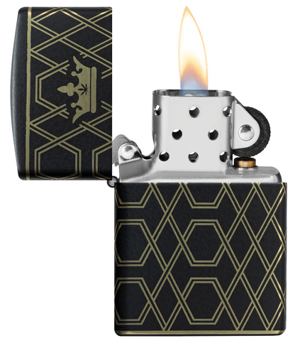 Zippo Black Obsidian Geometric
