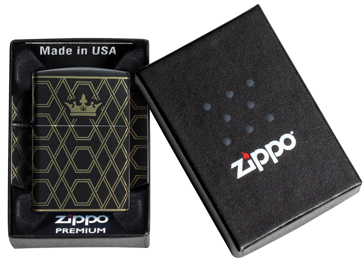 Zippo Black Obsidian Geometric