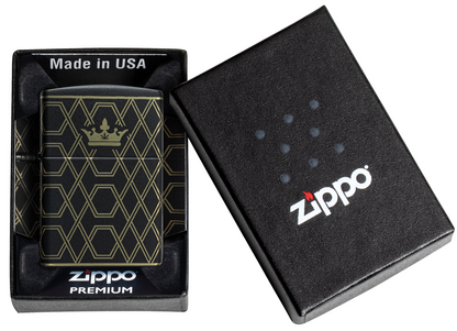 Zippo Black Obsidian Geometric