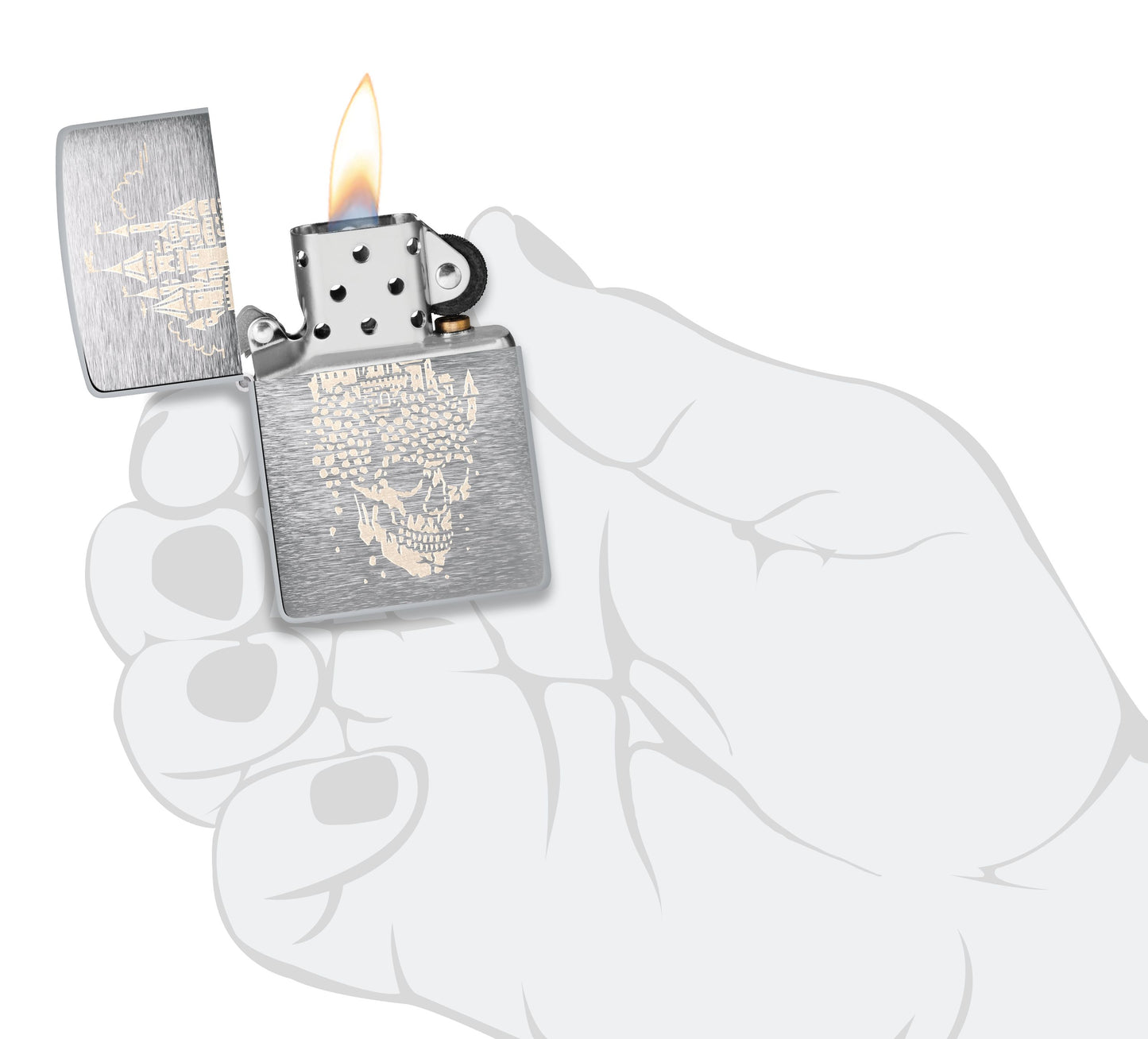 Zippo 200 Skull Castle Design (46477)