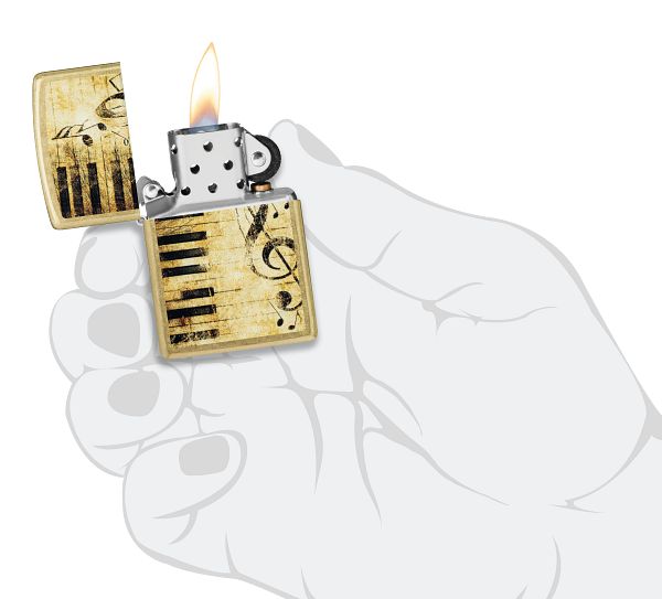 Zippo Piano and Notes Design