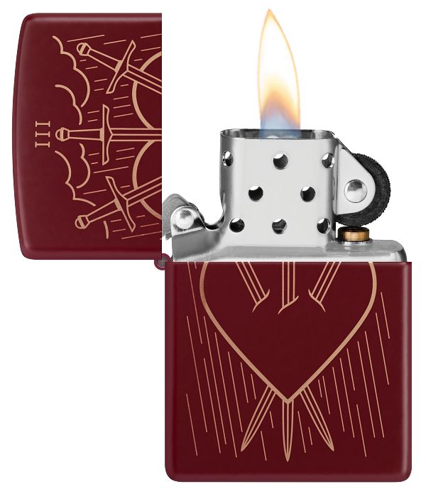 Zippo Heart and Daggers Design