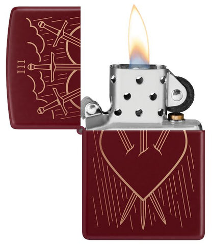 Zippo Heart and Daggers Design