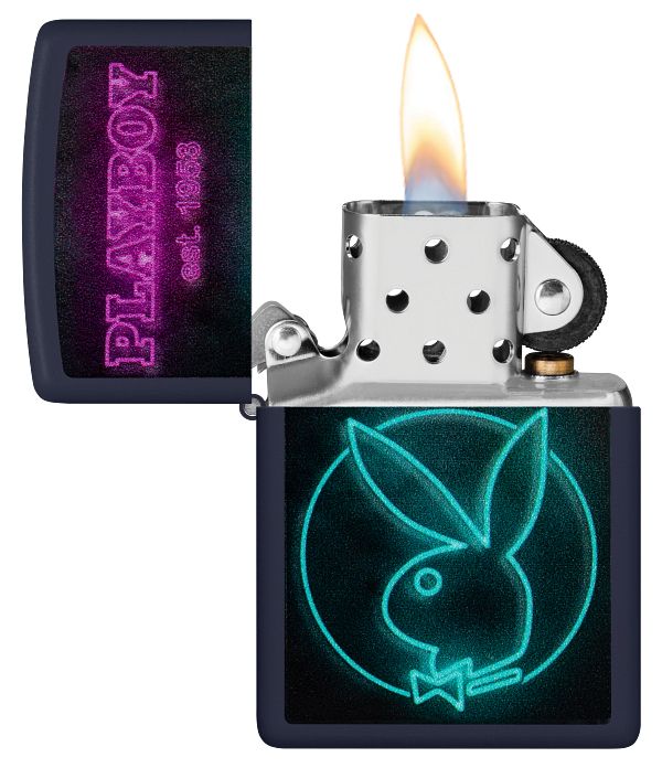 Zippo Teal Playboy Logo