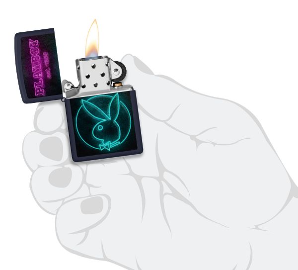 Zippo Teal Playboy Logo