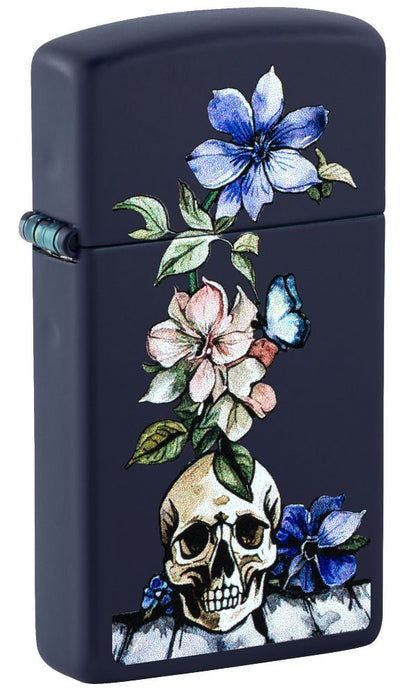 Zippo Horror and Goth Navy Skull