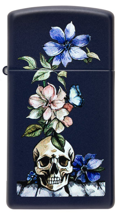 Zippo Horror and Goth Navy Skull
