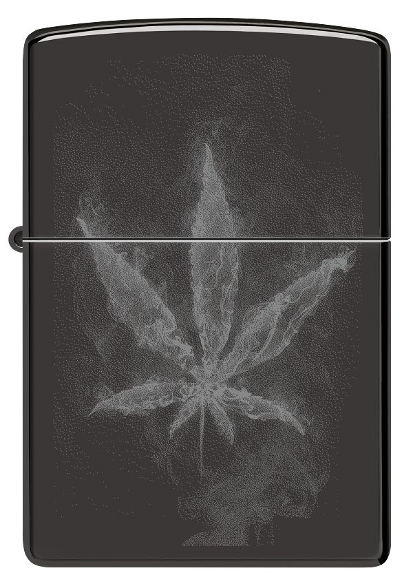 Zippo High Polish Blk Cannabis Design