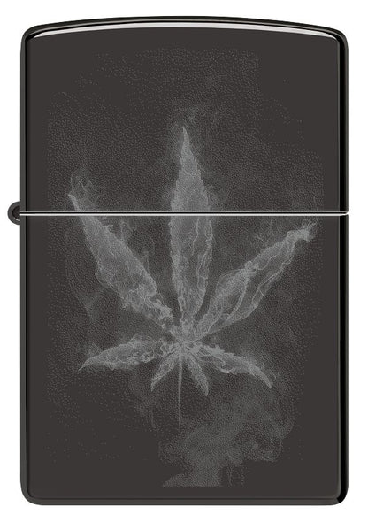 Zippo High Polish Blk Cannabis Design