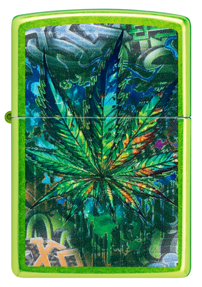 Zippo Green Cannabis Design
