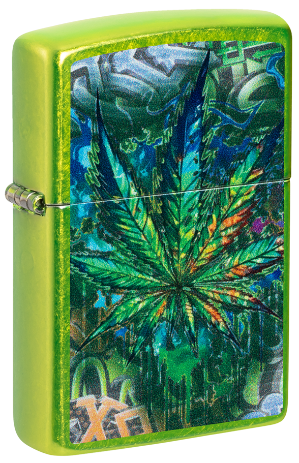 Zippo Green Cannabis Design