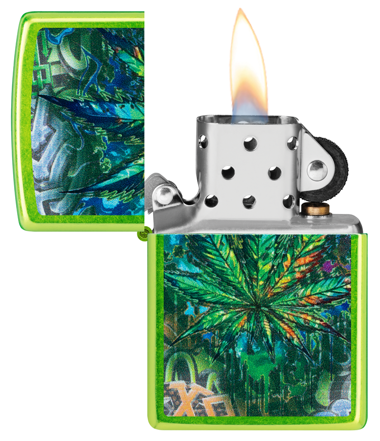 Zippo Green Cannabis Design