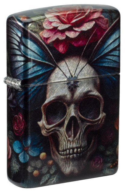 Zippo Horror and Goth Skull Flower