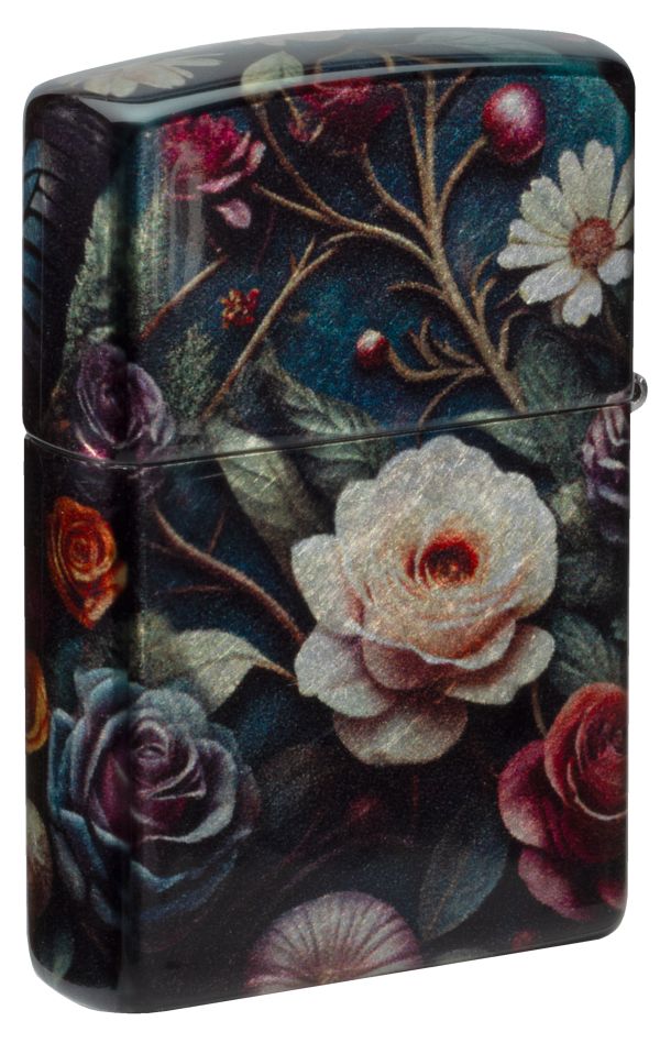 Zippo Horror and Goth Skull Flower