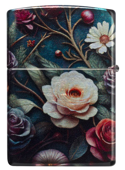 Zippo Horror and Goth Skull Flower