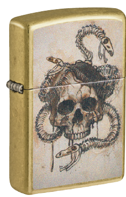 Zippo Skull Snake Design