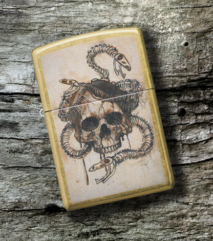 Zippo Skull Snake Design
