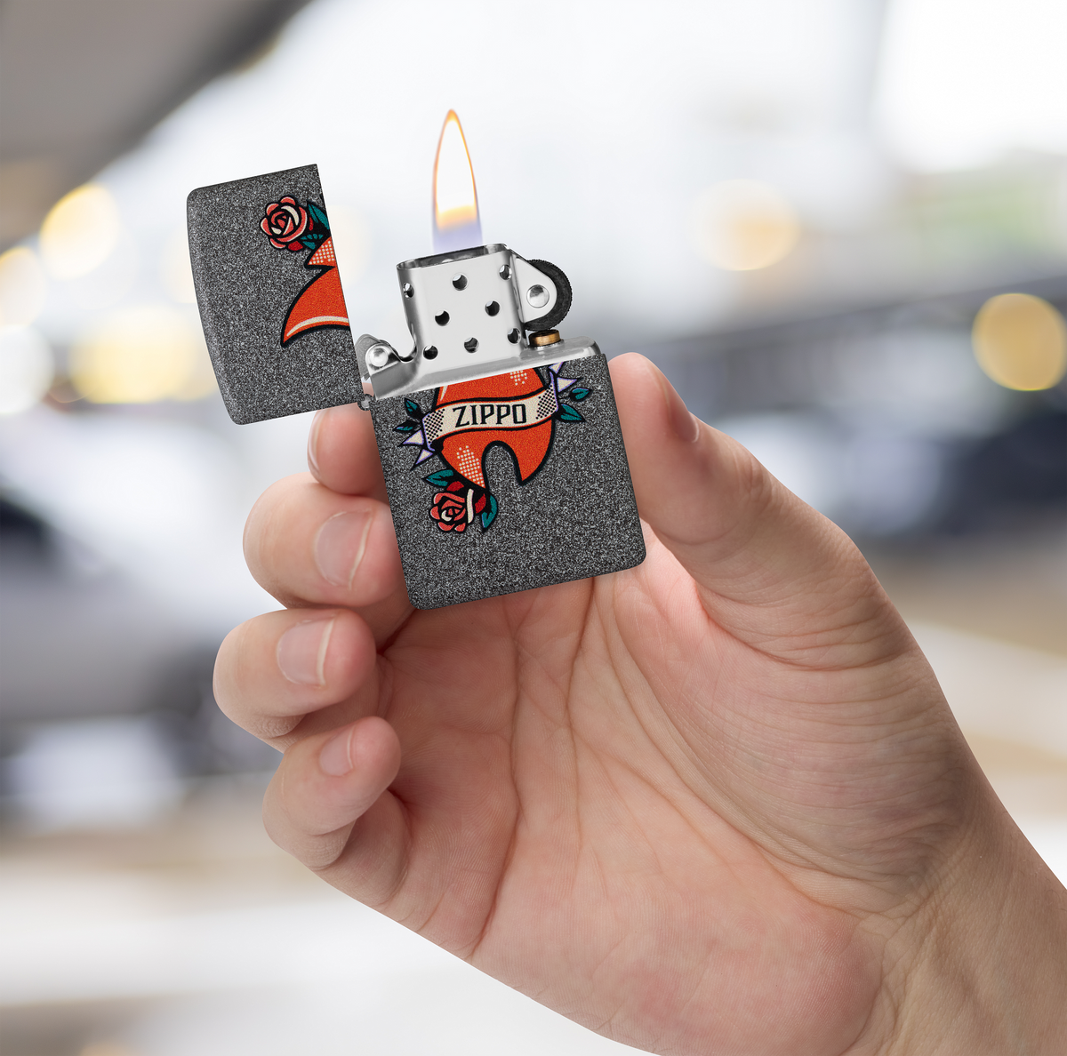Zippo Flame Tattoo