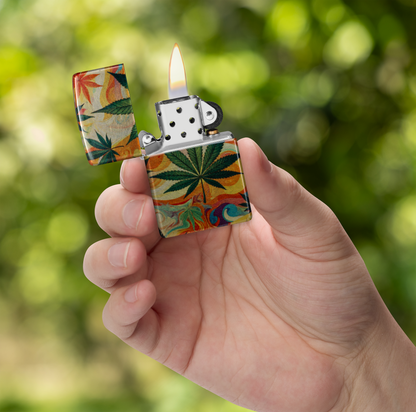 Zippo Psychedelic Leaves