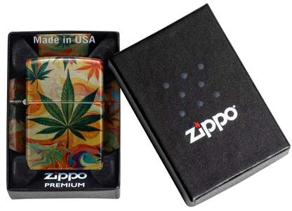Zippo Psychedelic Leaves