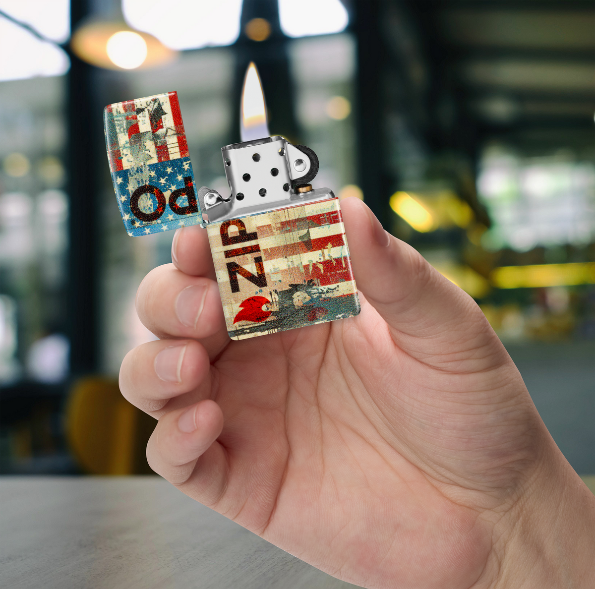 Zippo Grunge Flag