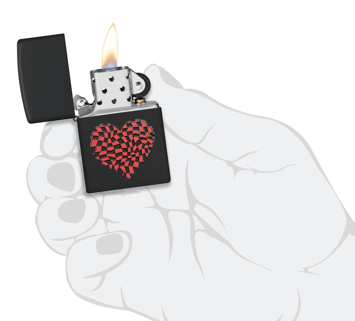 Zippo Coeur à carreaux (48719)