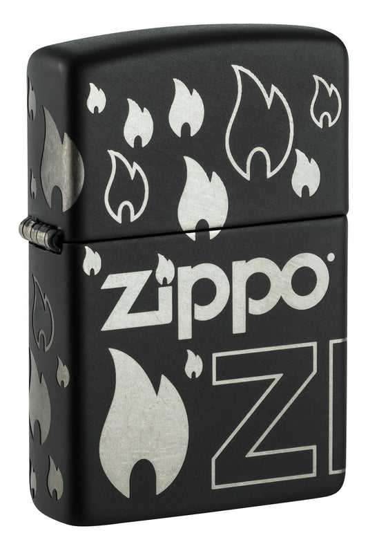 Zippo Design (Laser 360 noir mat) (48908)