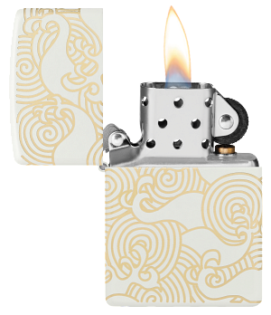 Zippo Waves Design (White Matte 360) (48909)