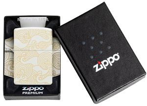 Zippo Waves Design (White Matte 360) (48909)