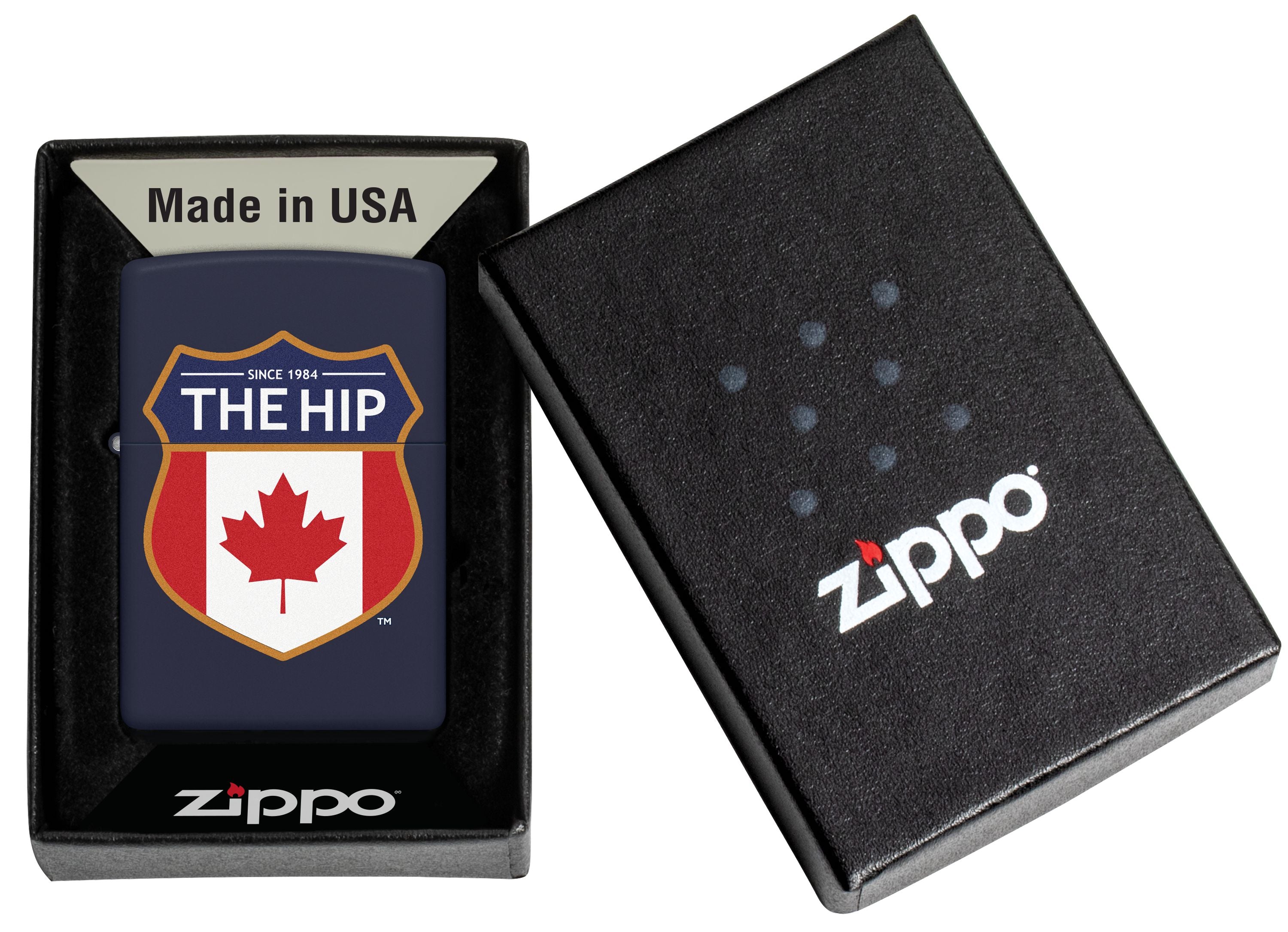 Hard To Find popular Blue Tragically Hip Crest Zippo Lighter