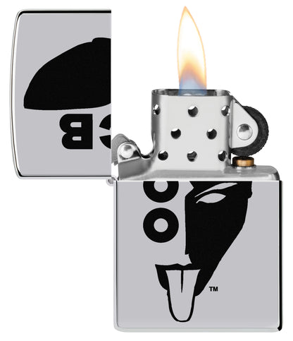 Zippo OCB Reg Demi-face chromée hautement polie (250-109226)