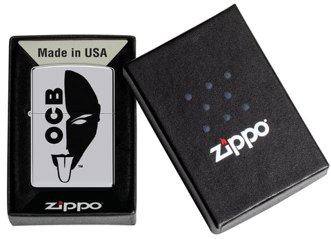 Zippo OCB Reg High Polish Chrome Half Face  (250-109226)
