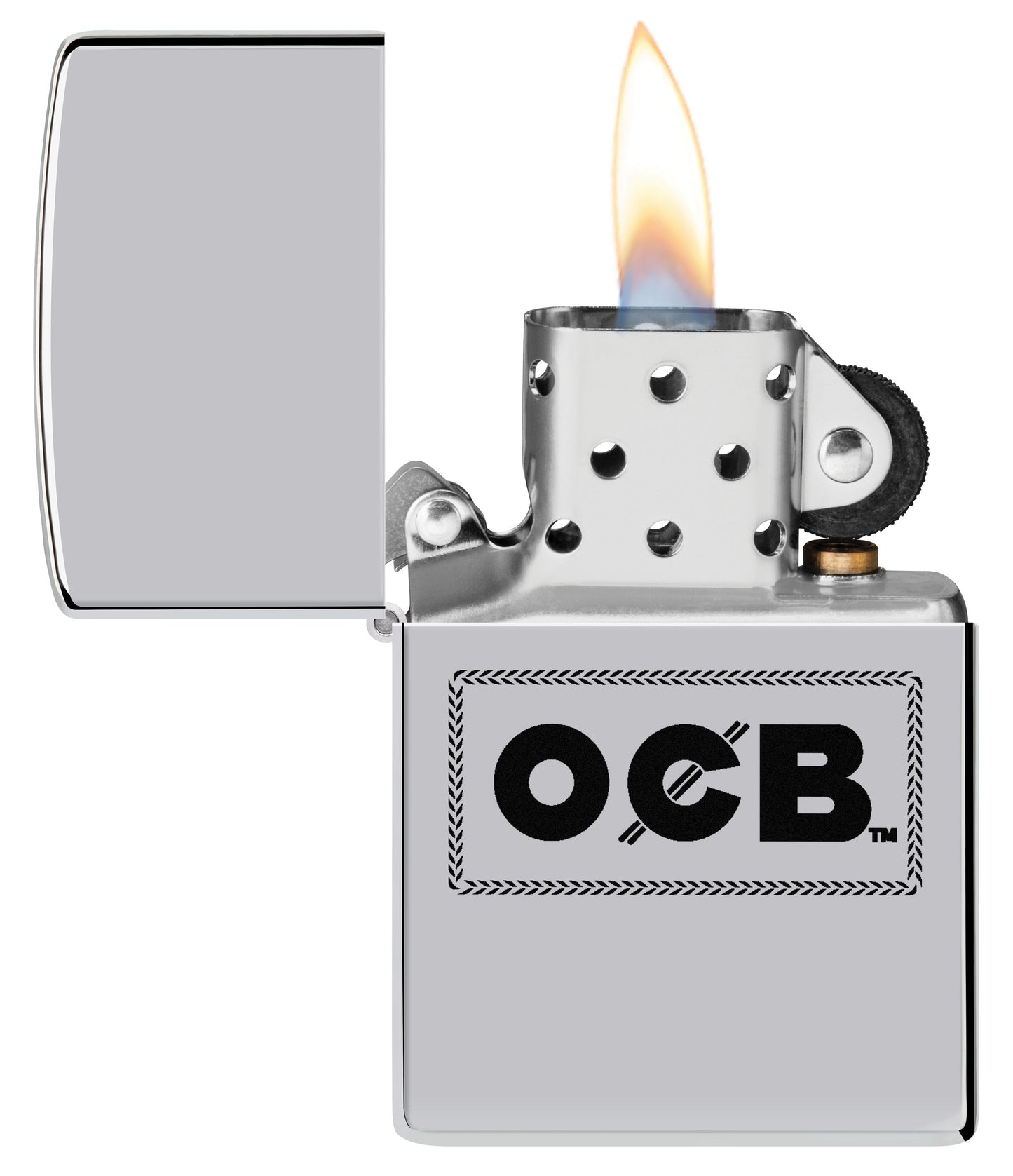 Zippo OCB Reg Chrome poli au point de croix (250-109227)