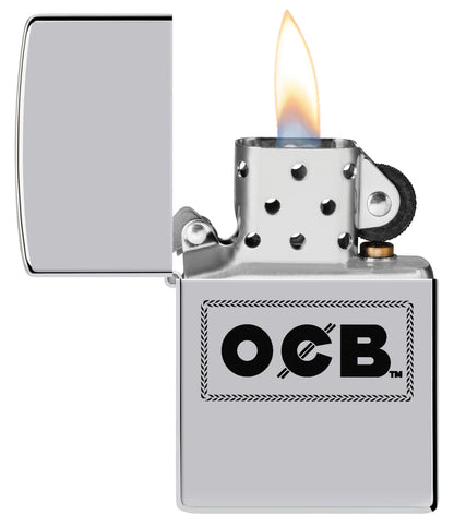 Zippo OCB Reg Chrome poli au point de croix (250-109227)