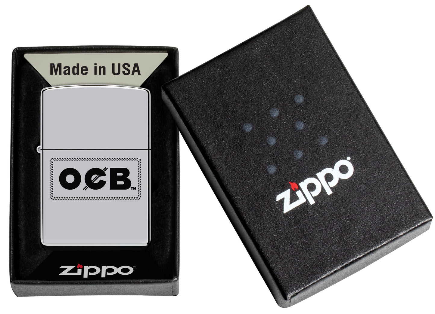 Zippo OCB Reg High Polish Chrome Cross Stitch (250-109227)