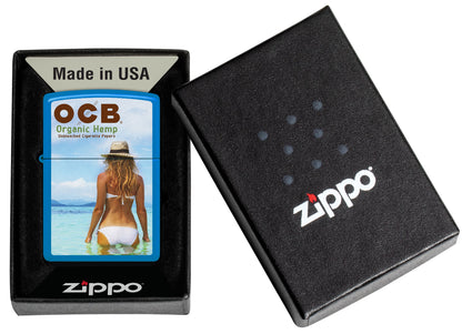 Zippo OCB Reg Sky Blue Matte Beach Art (48628-110385)