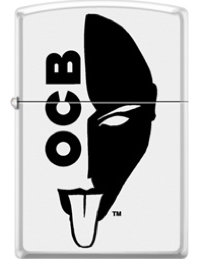 Zippo OCB Reg Blanc Mat Demi-Face (214-109225)