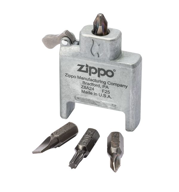 じっぽ Zippo Bit Safe Screwdriver Brushed Chrome – Zippo.ca