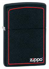 Black Matte with Zippo Border freeshipping - Zippo.ca