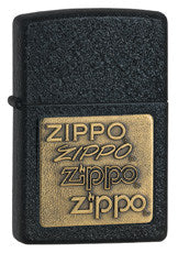 Black Crackle Gold Zippo Logo freeshipping - Zippo.ca