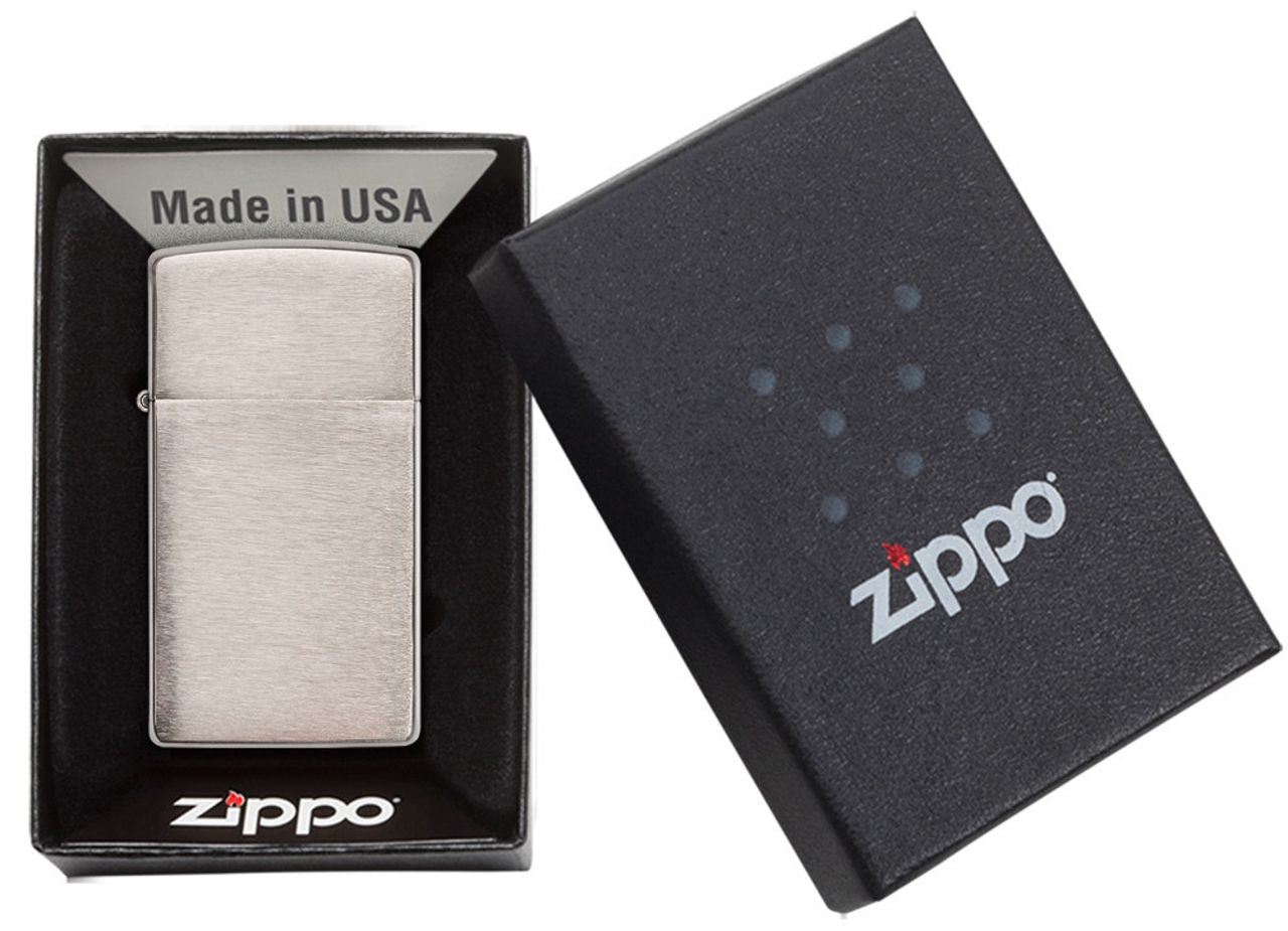 Slim Brushed Chrome freeshipping - Zippo.ca